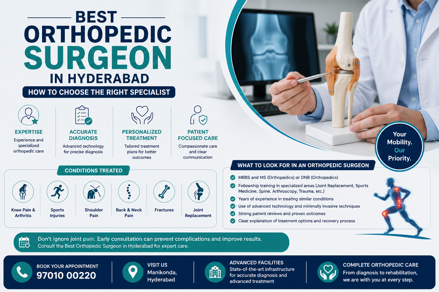 Knee Pain Treatment in Hyderabad: When Should You Consult an Orthopedic Surgeon? Thumbnail